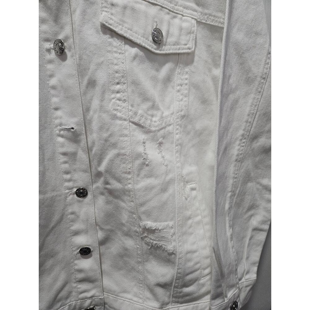 University of Virginia UVA Cavaliers Women's White Jean Jacket Wa Hoo Wa Size M - Picture 6 of 8